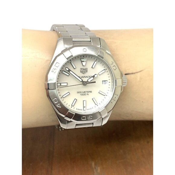 Tag Heuer Women's Watch WBD1311 Aquaracer Swiss Quartz Mother of Pearl Dial 32mm - Picture 11 of 14